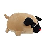 Linzy Plush 15' Smoochy Pals Brown Pug, Ultrasoft Stuffed Animal Plush Toy, Cute Squishy Hugging Plush Pillow Pet, for Kids, Room Decoration, Travel