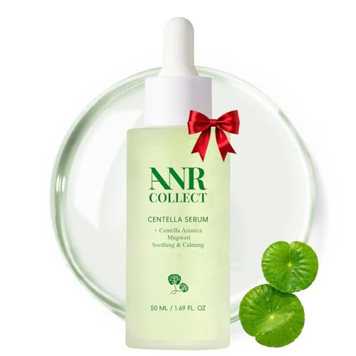ANRCOLLECT Suero de Centella Asiática, Ampolla de Centella, Suero Facial Calmante para Rojeces e Irritación con Artemisa & Cica, 1,7 fl oz (50ml)