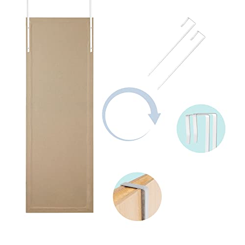 Image of NeuType Full Length Mirror, 44 inch x 16 inch Over The Door or Wall Mount Hanging, 2 Metal Hangers for Bedroom, Bathroom, Living Room Decor, White
