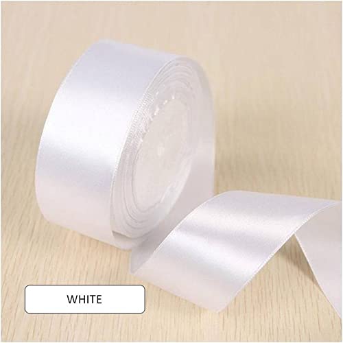 ANVRITI Premium Party Balloon Curling White Ribbon for Birthday, Wedding Party Decorations (Width : 1 inch, Length : 25 mtr) (Pack of 4 pcs)