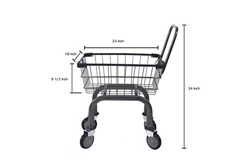Compact Utility Mini Cart (Jelly) With U- Handle (Gray-Red) (Red) #TOP1