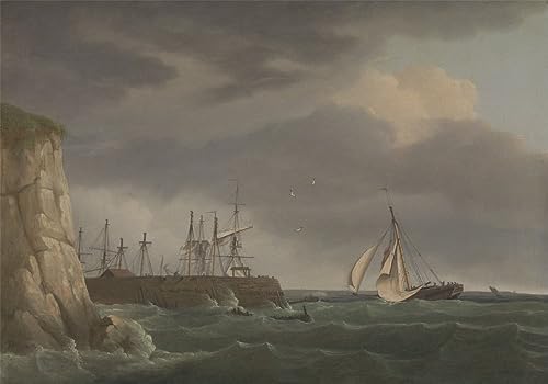 Impression d'affiches toile un navire entrant dans le port Whitcombe 60x90cm