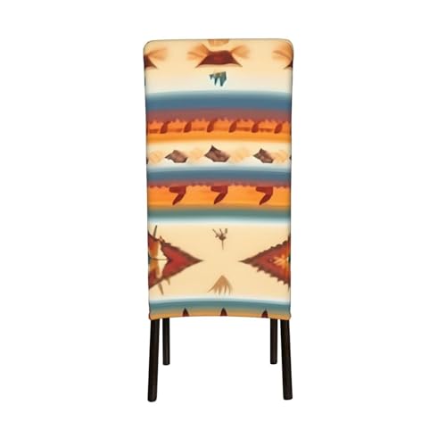 Housse de chaise extensible imprimé amérindien protection de chaise repas
