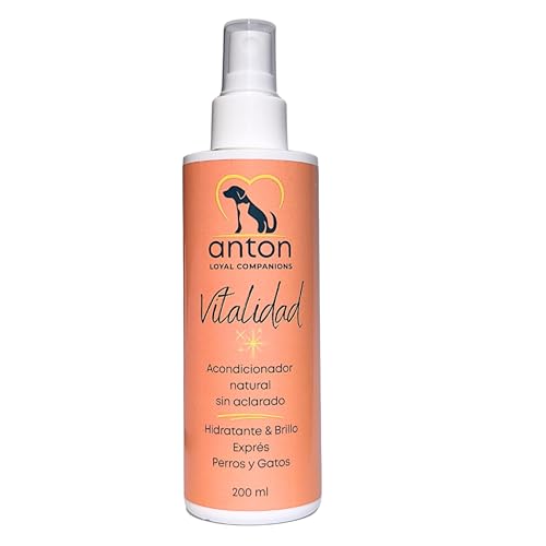Acondicionador sin aclarado Vitalidad – Anton – Spray Natural para Perros y Gatos – Hidratación, suavidad y Calma – 200 ml