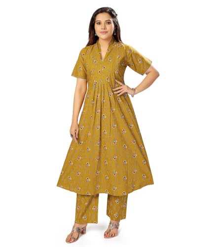 Image of Momenta Women's Pure Cotton Maternity Kurta Set | Feeding Kurti with Concealed Zippers | Maternity Dress for Pre & Post Pregnancy