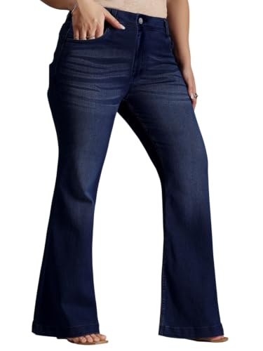 Image of Miss Chase A+ Women's Bootcut High Rise Regular Length Stretchable Denim Jeans