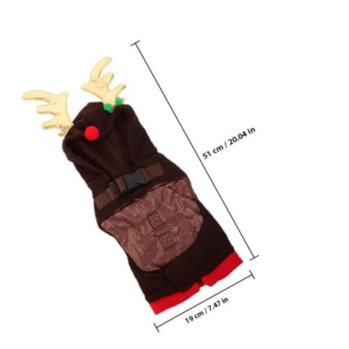 Disfraz de Navidad para Perro Hemoton Talla M Café miniatura 2