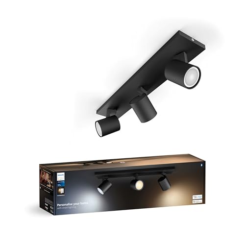 Philips Hue White Ambiance Runner Spot 3 x 5 W GU10 télécommande incluse, Dimmable, contrôlable via App, Compatible avec Amazon Alexa (Echo, Echo Dot)