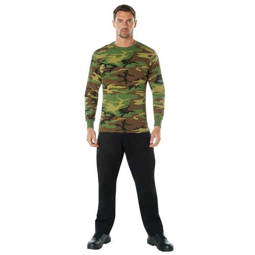 Image of Rothco Long Sleeve Camo T-Shirt | Rugged Camouflage Crew Neck T Shirt, Comfortable Casual Tee for Men & Women