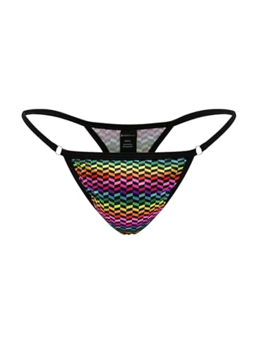 Body Aware Rainbow Satin Men's Bikini Thong - Sexy Underwear for Men