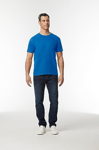 Image of Gildan Men's Round Neck Cotton Half Sleeve T-Shirt - Soft & Breathable Fabric | Casual & Comfortable Fit | Perfect Royal