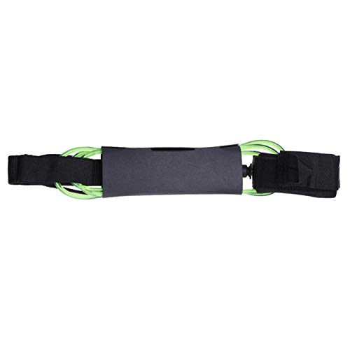 SurfingLeash, Correa para Tabla de Surf de 5,5 mm, Doble giratoria de Metal para Exteriores para Tablas de Surf SoftTop(White Core Green)