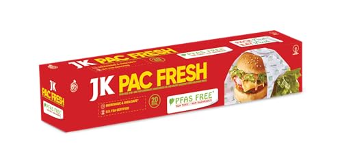 Image of JK Pac Fresh 20M Food Wrapping Paper Roll | Pack of 2 | BPA-Free, Non-Stick, Eco-Friendly & Heat-Resistant | Ideal for Baking, Food Storage, Packaging & Oil Absorption