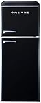 Galanz GLR46TRDER Mini Réfrigérateur avec double porte, thermostat mécanique réglable avec congélateur, 4.6 Cu FT, Rouge (Noir)