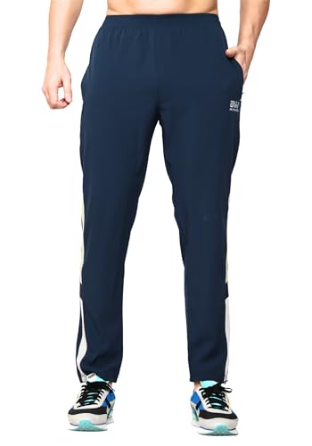 Image of Men's Ns Lycra Spandex Mixx Polyester Sports Trackpants with Both Side Zipper Pockets
