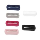 [KOCKSHION] 6個 シリコン製時計バンド固定リング 柔軟で耐摩耗性に ウォッチストラップキーパー スマートウォッチ対応バンド留め具アク