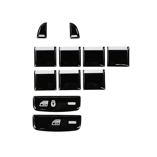 Autocollants Noirs boutons Jaguar XF X250 habillage intérieur haut de gamme aspect origine