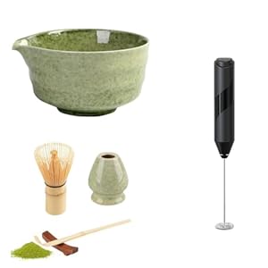 Yxsphm 6-teiliges Matcha-Set mit Milchaufschäumer