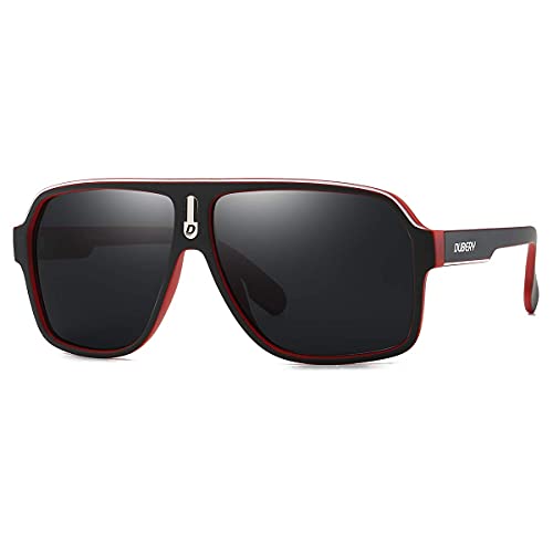 DUBERY Mens Oversized Aviator Sunglasses Classic Large Polarized Lens Shades D103