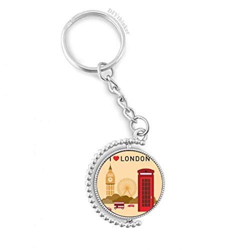 Llavero de Londres con indicador giratorio ideal para organizar tus llaves a diario