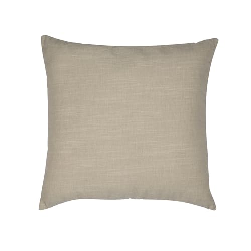 Image of Wakefit Designer Cushion Cover | 16x16 inch | Heavy Embroidery | Cotton & Linen Fabric on Both Sides | Pack of 1 | Grace & Grid | Beige