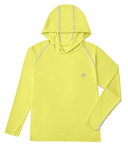 Image of Boys Grils Long Sleeve Sun Shirts UPF50+ Hoodie Thumbhole Rash Guard Quick Dry Atheltic Hiking Workout Water Playing