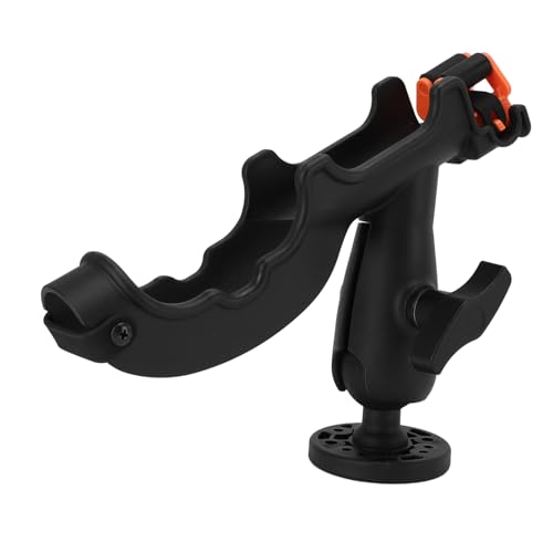 CHEOTIME Boat Fishing Rod Holder Clamp on Rod Holder 360 Degree Adjustable Dual use Fishing Pole Holder for Boat Dock Pontoon Canoe