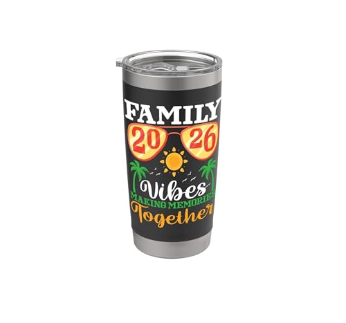 Family 2026 Vibes Making Memories Together Summer Beach Trip Stainless Steel Insulated Tumbler