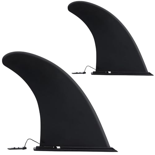 Replacement Fin (2 Pack) 9 inch for iSUP Inflatable Paddleboards Kayaks and Canoes Plastic Fin Universal Fit