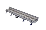 Fluidmaster LIV ENERGY WALL Duschablauf – 750 mm Raster, 40 mm Ablauf, Höhe 65 mm (verstellbar 65–87 mm), 15 mm Rahmen, 35–38 l/min Durchfluss (EN 1253-2), K3 Tragkraft (300 kg)