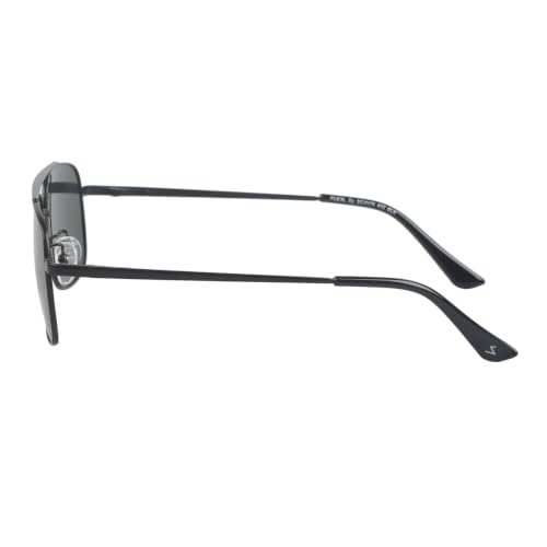 Image of Fueel Polarized Square Sunglasses for Men & Women | UV Protected Retro Half Frame Sunglasses | Lightweight Stylish Black Frame