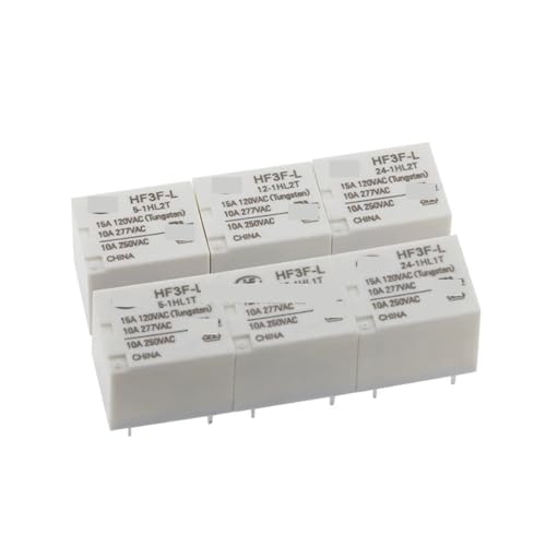 Relé HF3F-L 24V de 4 pines y 15A para reparación de módulos y fuentes de alimentación