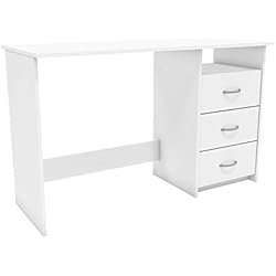 Cajones Para Mesa Ikea Demeyere Aristóteles Escritorio, Tablero de aglomerado, Blanco Mate, Mediano