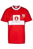 Score Draw Herren Retro - Trikot VfB Stuttgart | Auswärtstrikot 1990 in Rot, Größe: XXXL