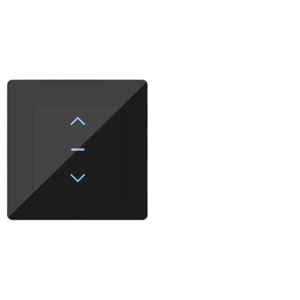 L'interruttore intelligente for tende WiFi Touch Design for motorizzate e a rullo funziona con l'app Tuya Smart Life Alexa(1 PC BLACK)