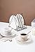 Baroflone Mirror Cups and Saucers (Horse), Mirror Reflection coffee mug, Reflection Coffee Cup, Tea Cups and Saucers Sets for Women Wedding Party Afternoon Tea