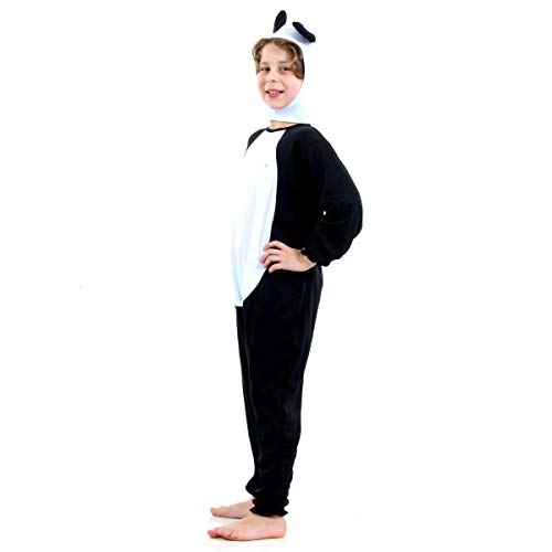 Fantasia Urso Panda Infantil Sulamericana Fantasias Preto/Branco P-3 Anos