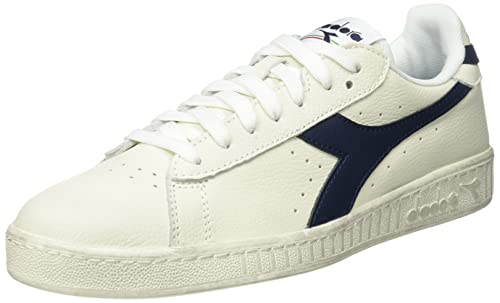 Diadora Game L Low Waxed, Sneaker Unisex - Adulto, White Blue Caspian Sea, 44.5 EU