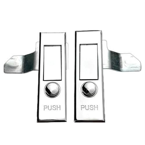 Serrure à came alliage zinc bouton-poussoir argenté porte boîte distribution - 8