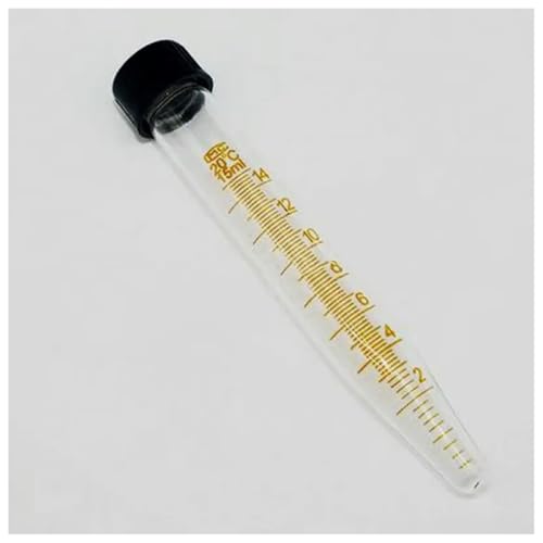 Tube à centrifuger en verre fond V bouchon vis gradué 50ml