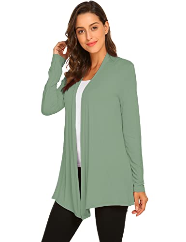 Image of Newchoice Womens Casual Lightweight Long Sleeve Cardigan Soft Drape Open Front Fall Dusters (S-3XL)