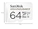 SanDisk High Endurance microSDXC Speicherkarte 64 GB + Adapter (Für Dash-Cams und private Überwachungskameras, 100 MB/s Lesen, V30 für Full-HD und 4K-Videos)