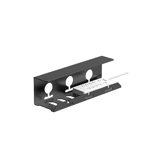 Bandeja Portacables Bajo La Mesa Organizador de cables, bandeja de gestión de cables debajo del escritorio, soporte for tira de enchufes, domador de cables for oficina y hogar Para Cables(40*8*20cm)