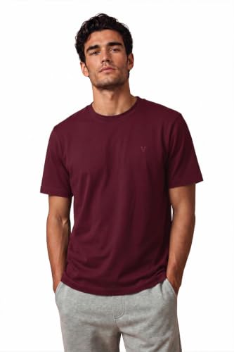Image of Van Heusen Men's Crew Neck T-Shirt - Soft & Breathable Cotton | Regular Fit | Comfortable Everyday Casual Wear | Short Sleeves | Summer Favorite |Solid Colors | Style 60052|Available in Pack of 1 & 2