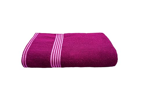 Image of Space Fly Cotton Towels for Bath | 600 GSM Bath Towel | Luxury Towel for Bath | Body Towel for Men | Towel for Bath Women | Towel for Bath Large Size Men | Bath Towels for Women (Magenta)