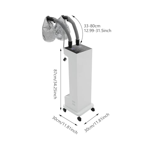 Image of Professional Nano Hair Steamer, 650W Multi-Function Micro-Mist Hair Steamer with Universal Wheel 2 Vaporizing Caps for Deep Care Hair Repair Salon Spa