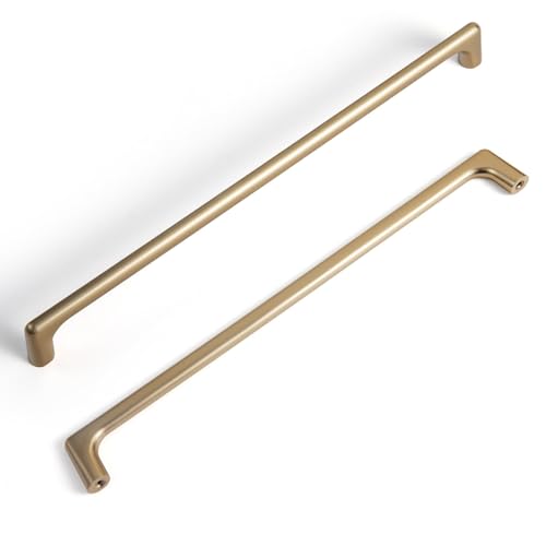 Goo-Ki Champagne Bronze Cabinet Pulls with 10''(256mm) Hole Centers, Modern Style Zinc Alloy Cabinet Handles for Dresser,Wardrobe,Cupboard- 6 Pack