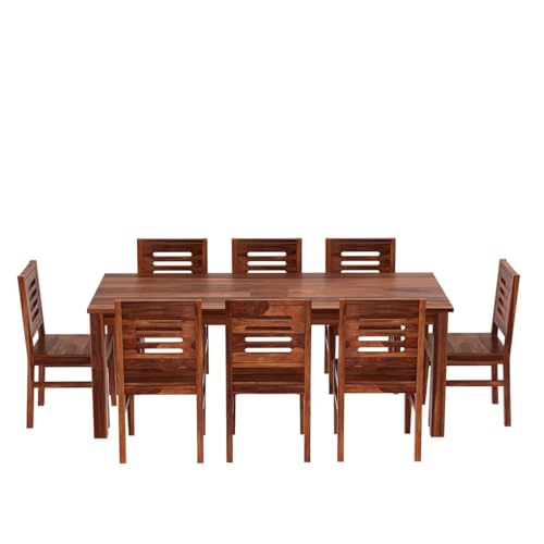 Image of Sheesham Solid Wood 8 Seater Dining Table for Living Room (Honey1)
