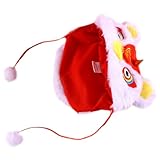 STOBOK ペット用獅子舞帽子 ペットコスチューム帽子 犬用コスプレヘッドギア 軽量デザイン 写真撮影やパーティー向け 誕生日や祝祭日の装