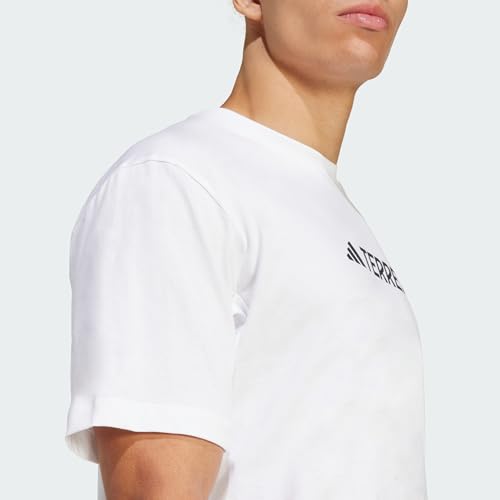 adidas Hombre Terrex Classic Logo Shirt, White, XL
